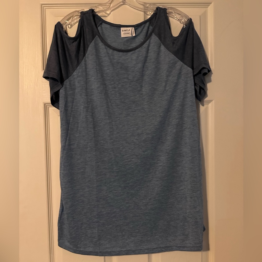 Simple cold shoulder shirt